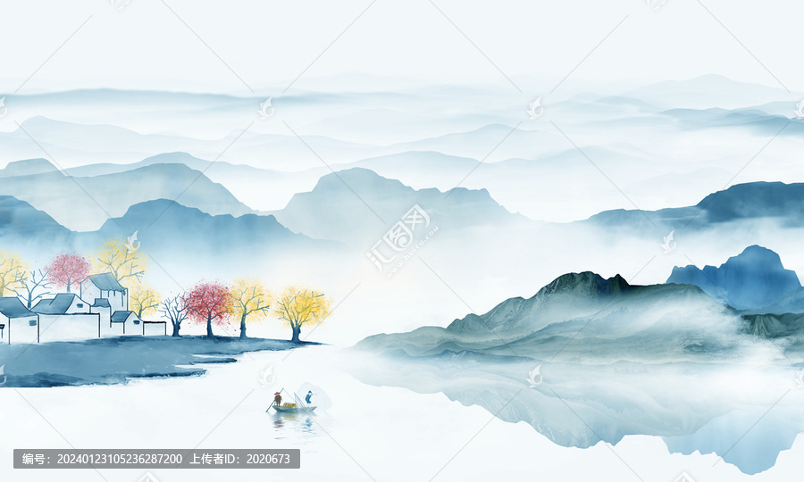 水墨山水畫(huà)