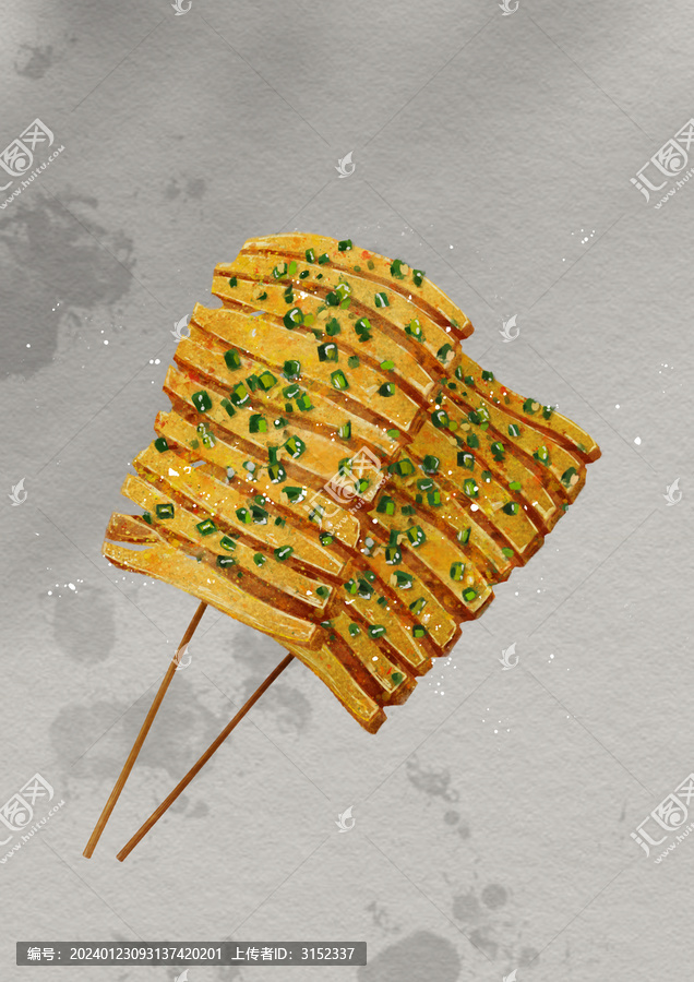 蘭花干有背景插畫