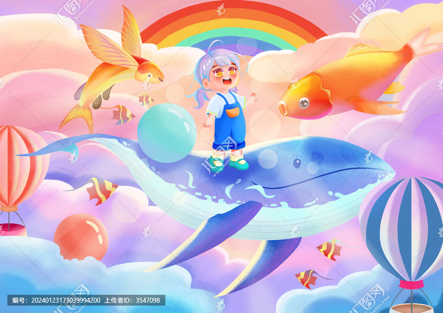 鯨魚(yú)與小女孩