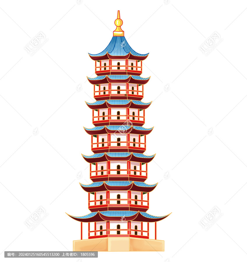 南昌繩金塔插畫
