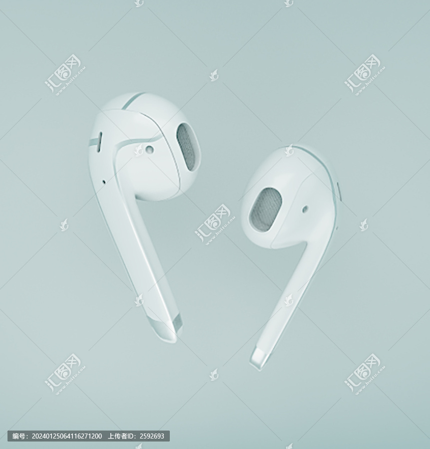 c4d建模渲染耳機白色