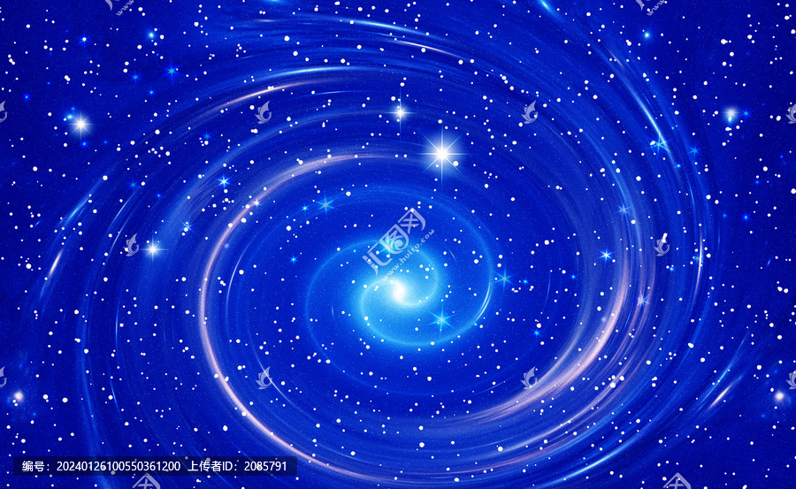 唯美藍(lán)色旋渦星空軟膜