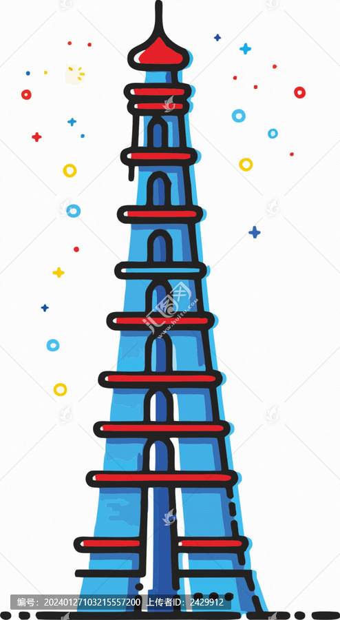 mbe卡通插畫塔