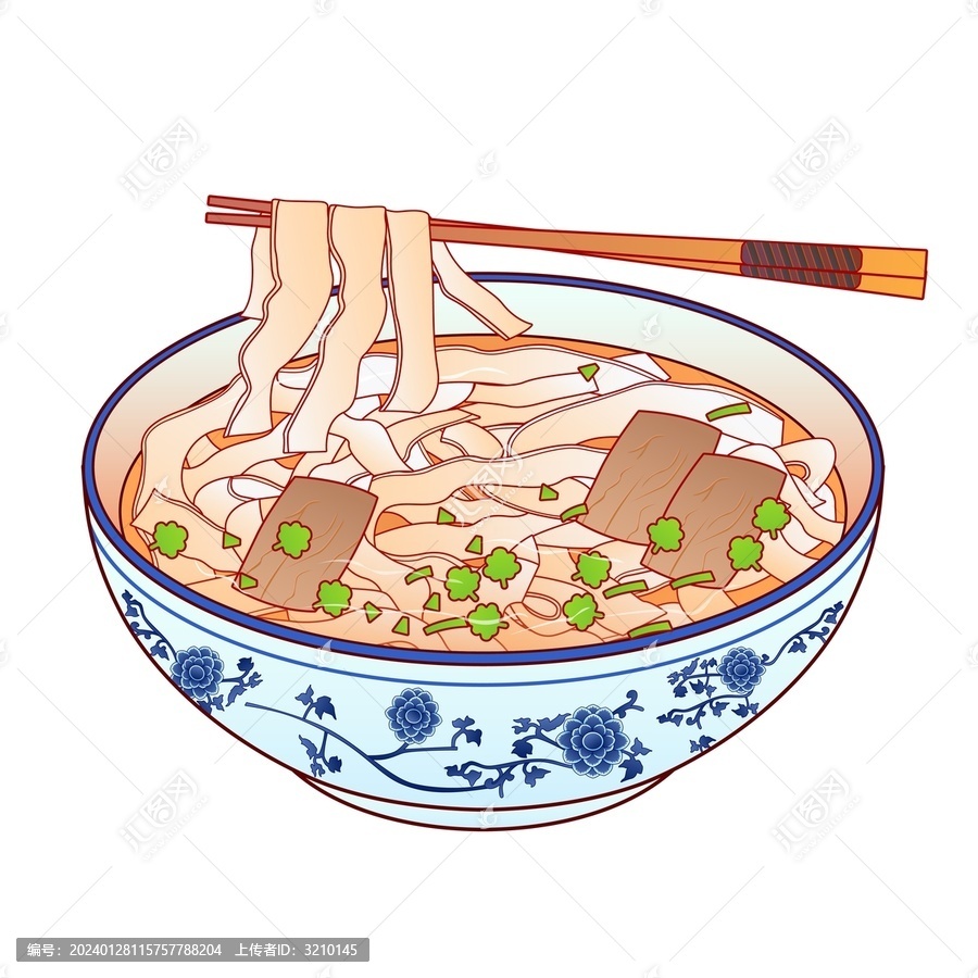 燴面矢量插畫元素