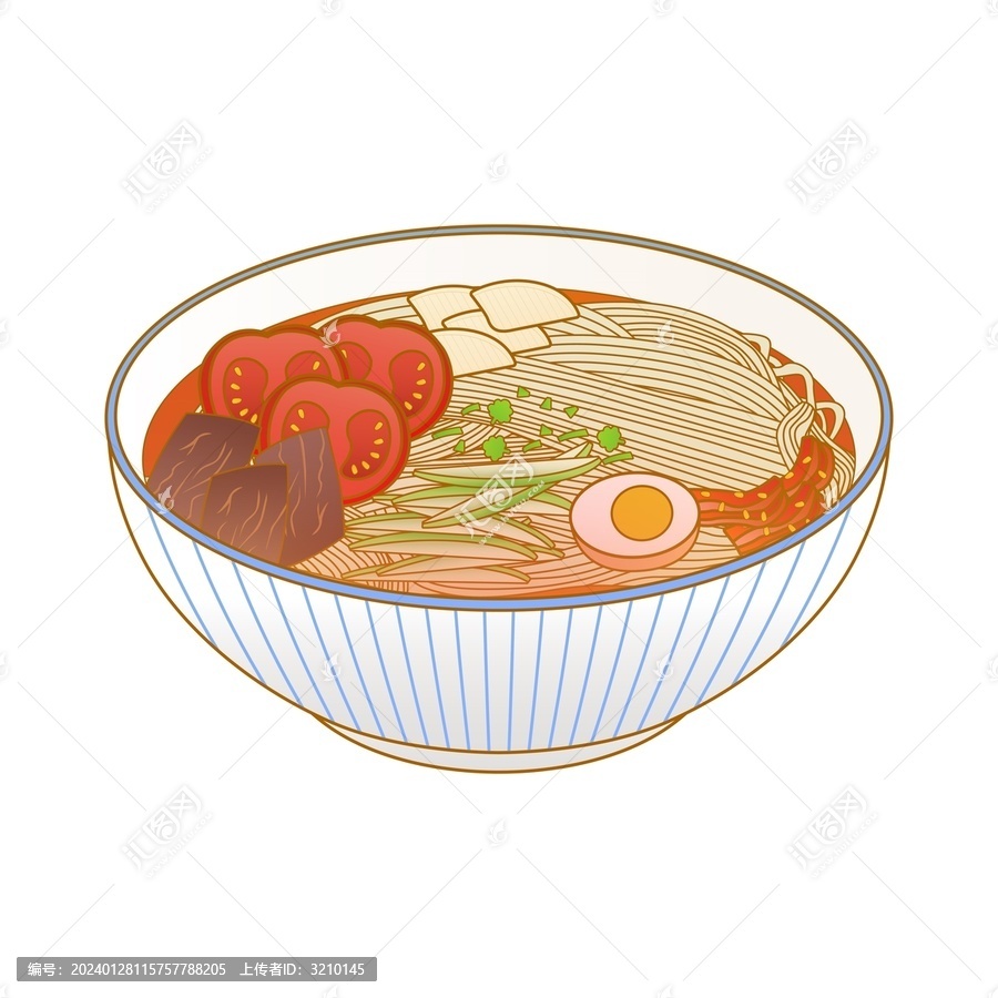 冷面矢量插畫元素