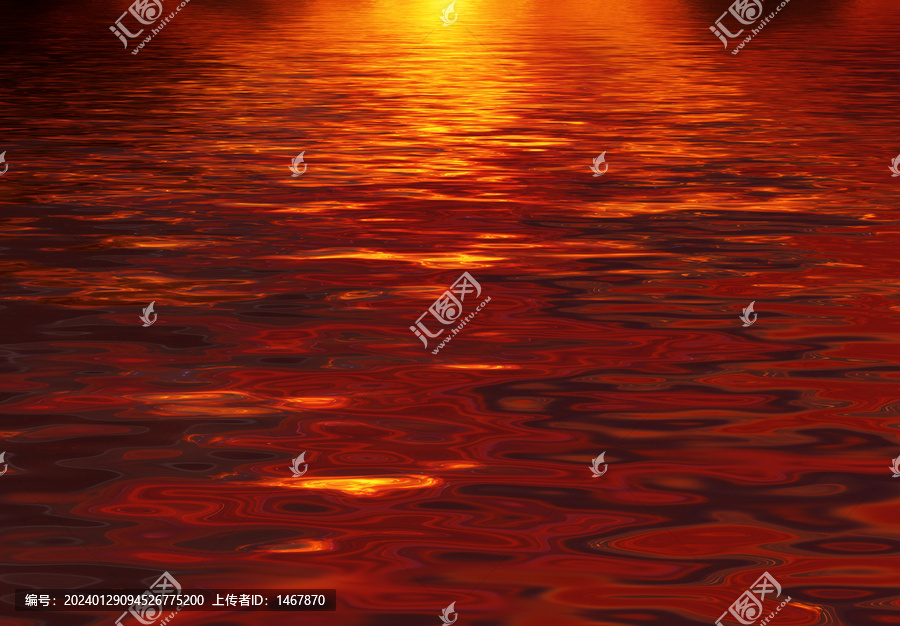 金色夕陽水紋