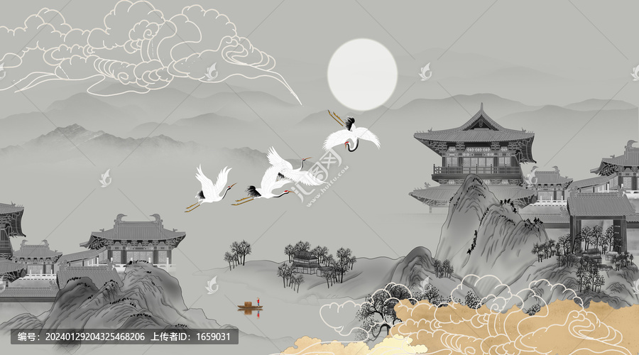 國潮水墨畫