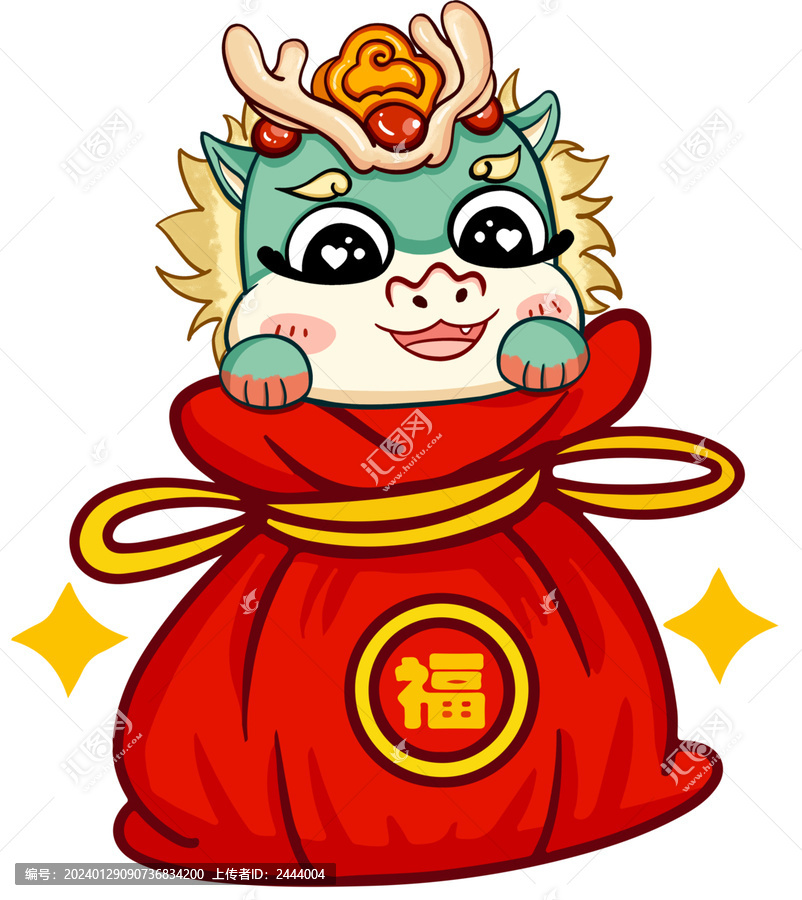福袋卡通龍