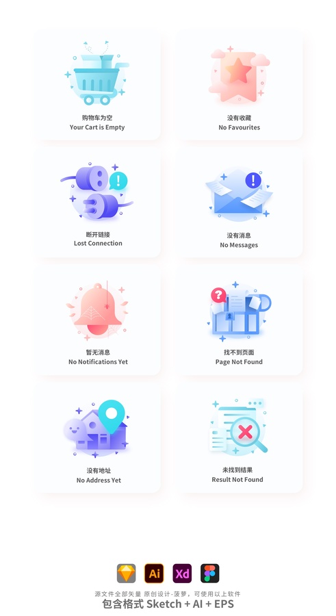 缺省頁空數(shù)據(jù)提示APP插畫彈出