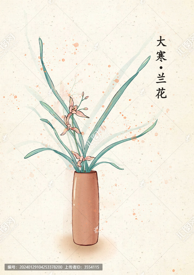 二十四節(jié)氣大寒蘭花