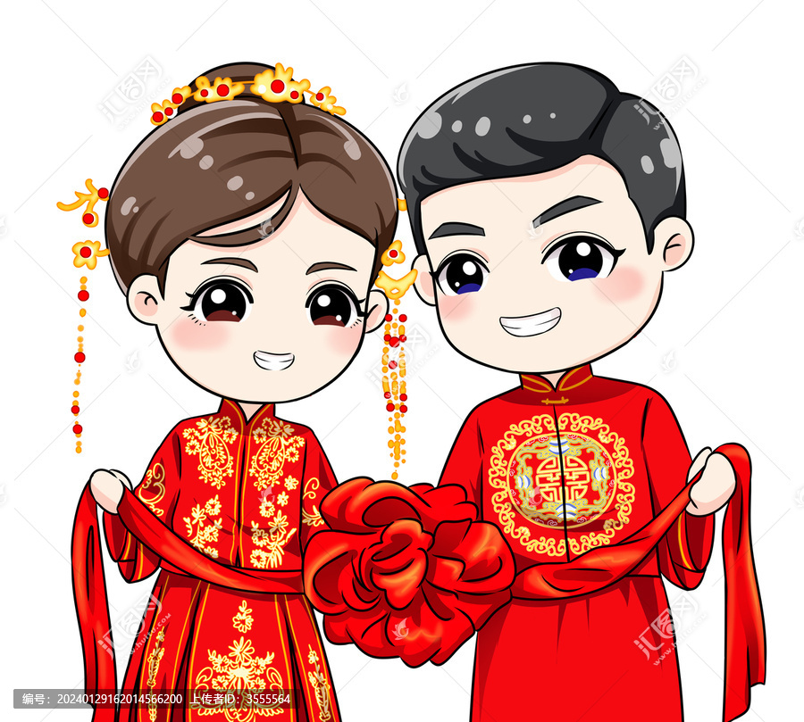 情侶結(jié)婚卡通人物