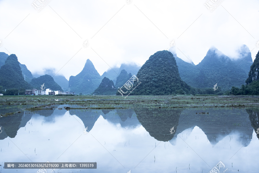 水墨桂林田园山水