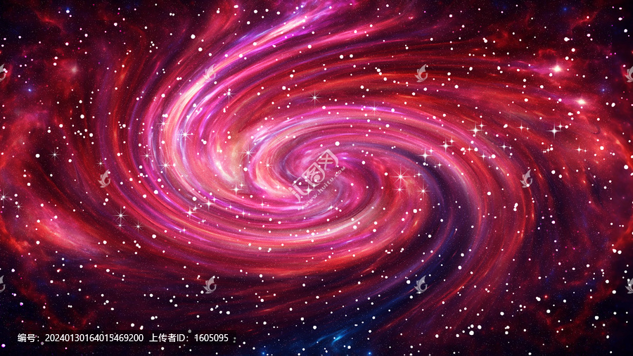 紅色唯美星空漩渦