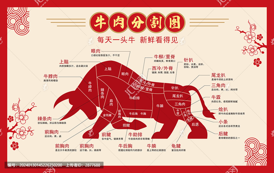 牛肉分割圖