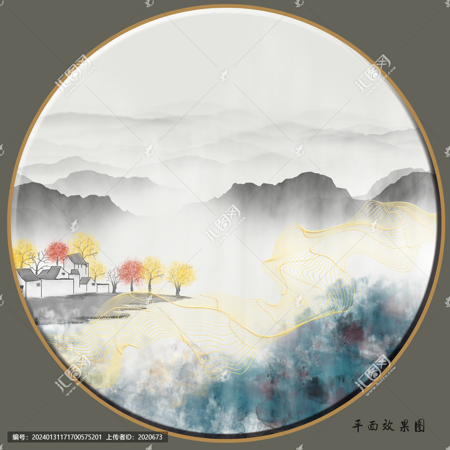 金線水墨畫