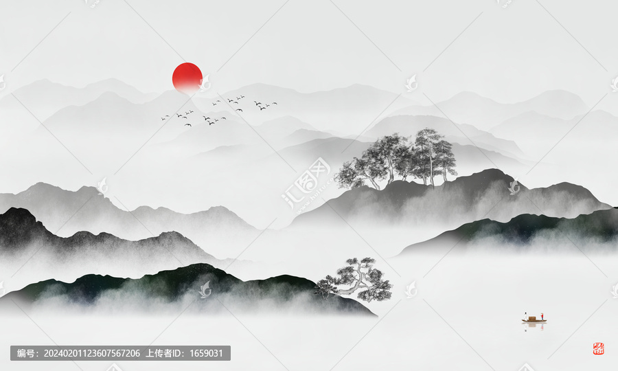 中式水墨畫