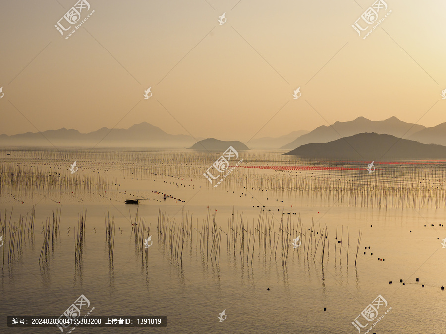 小皓海滩东壁村落日