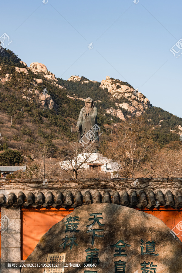 中式园林寺庙街景