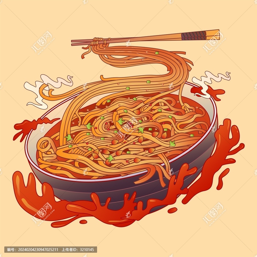 酸辣粉插畫(huà)