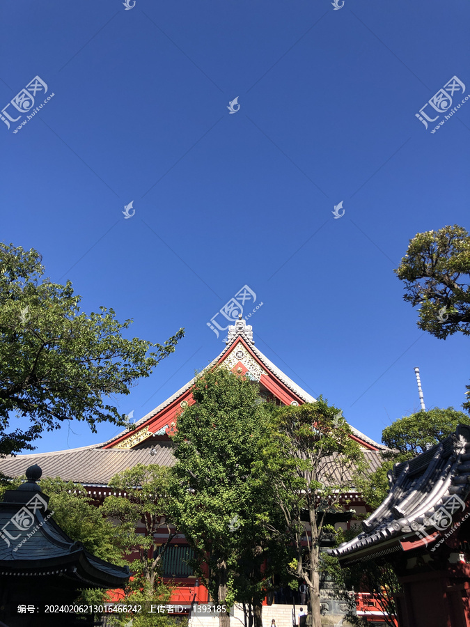 东京浅草寺仿唐古建筑歇山顶