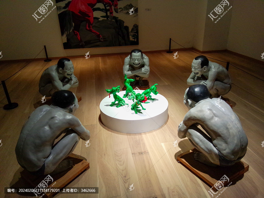 绿狗艺术品人物雕塑