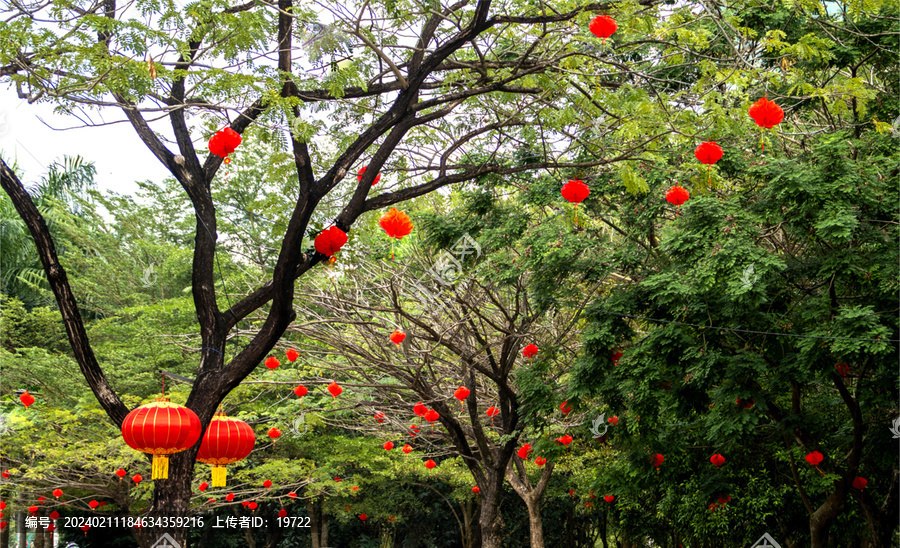 春节挂饰红灯笼