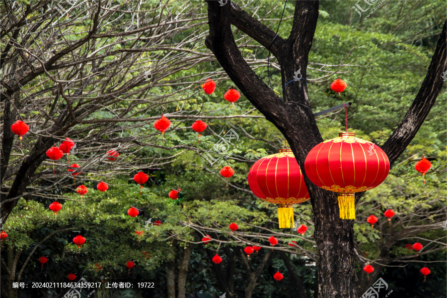 春节挂饰红灯笼