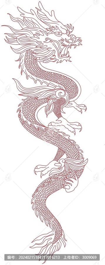 2024中國(guó)龍線稿