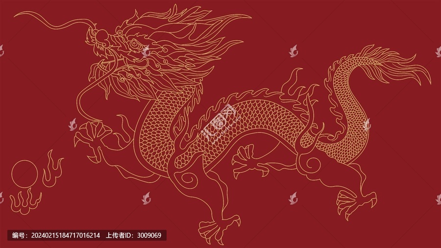 甲辰龍插畫(huà)