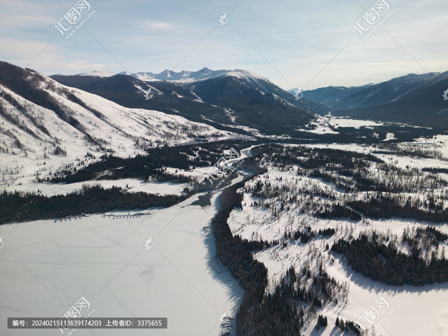 冬季新疆喀纳斯景区风景