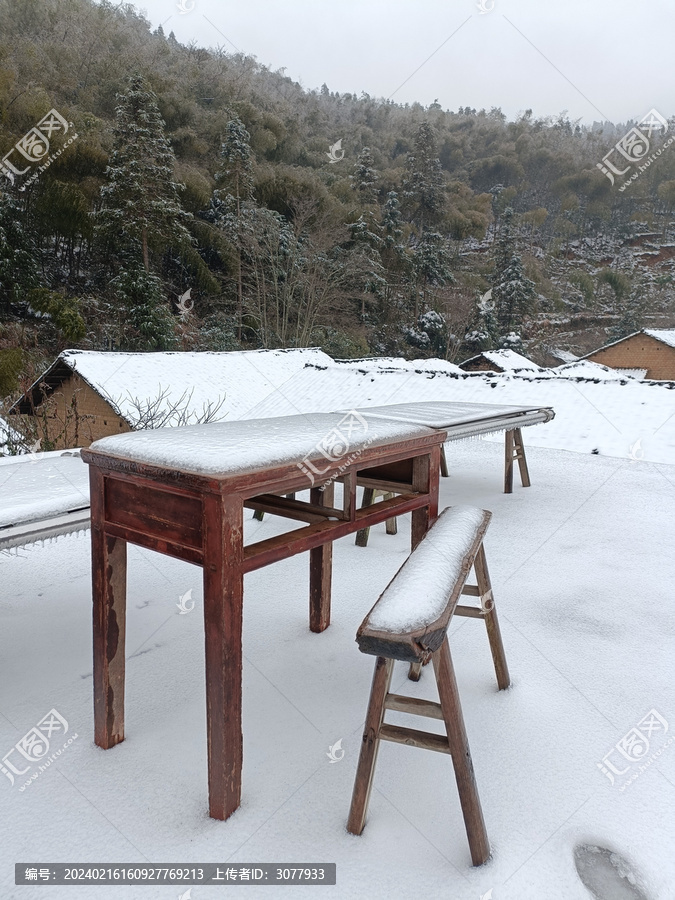 雪后农村