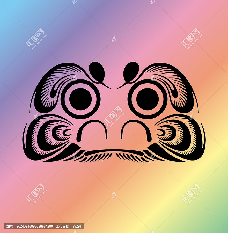 矢量達(dá)摩蛋貼紙