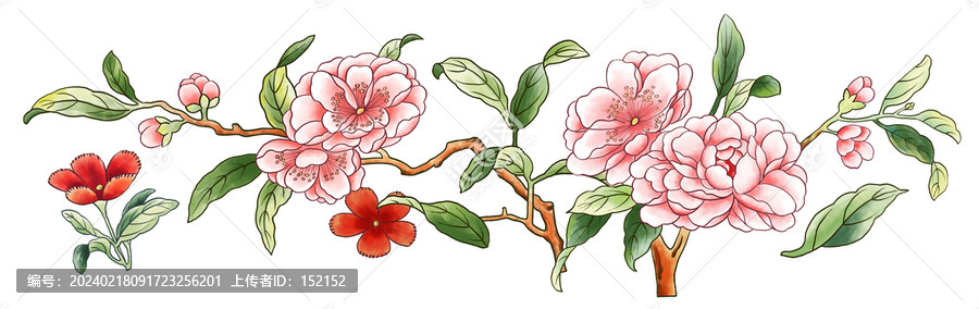 手繪桃花