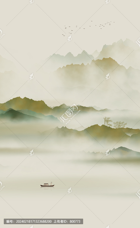 極簡新中式山水