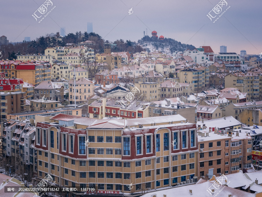 超高清青岛城市风光雪景