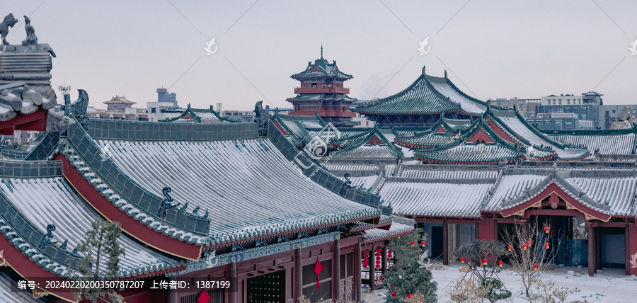 河南开封府雪景