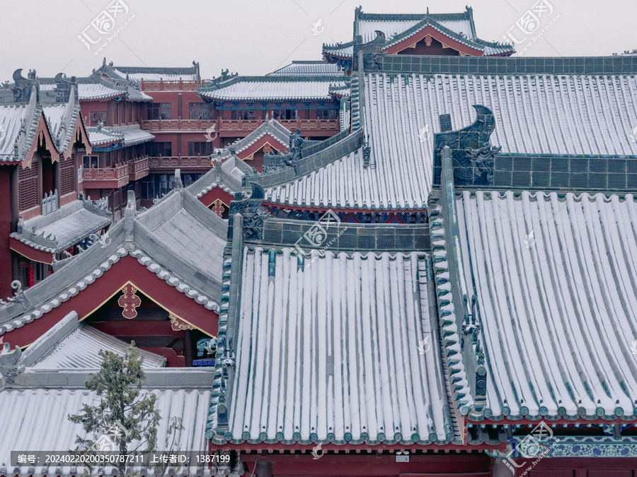 河南开封府雪景