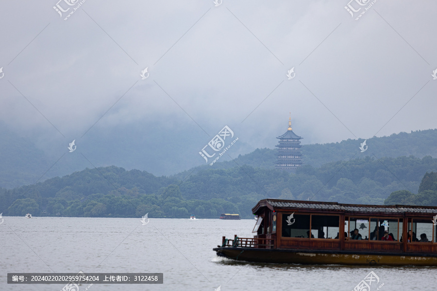 杭州西湖著名景点风光