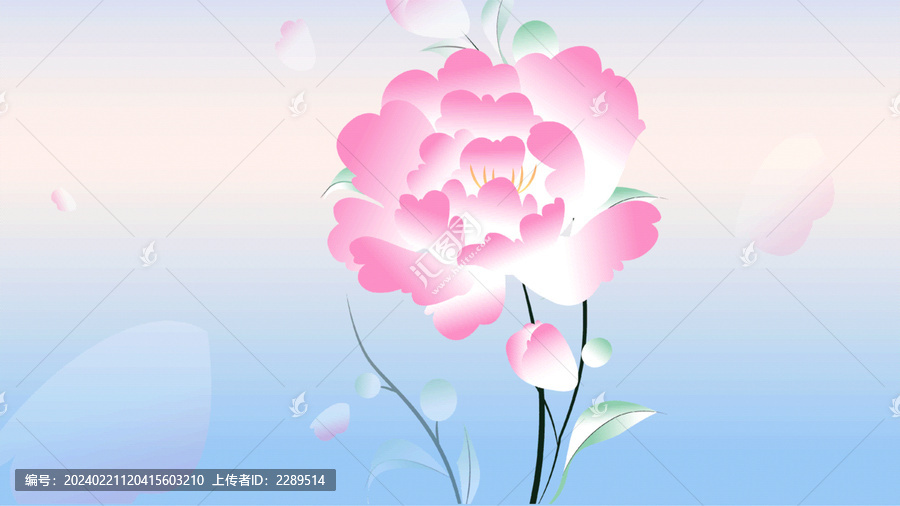 霜降漸變花卉展板