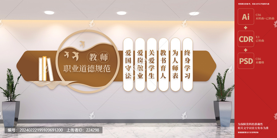 教师职业道德规范文化墙