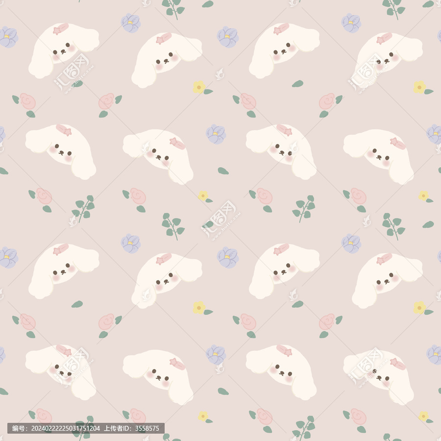 小兔印花