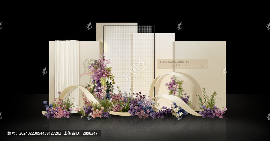 香檳色婚禮迎賓區(qū)