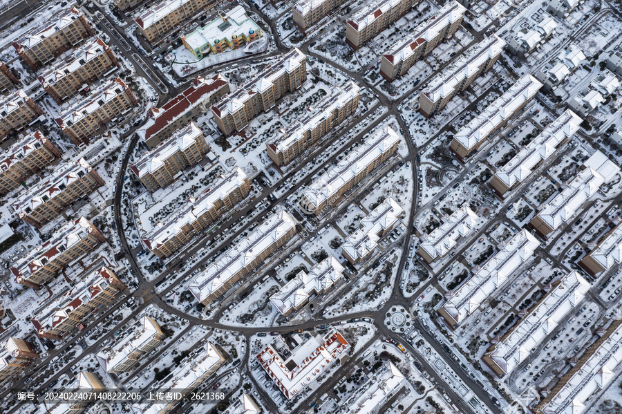 居住区雪景