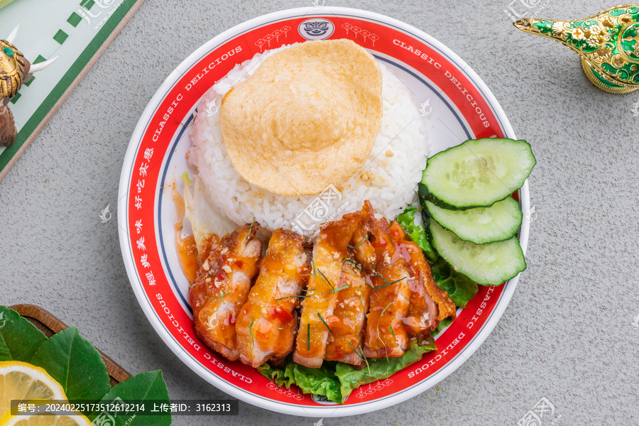 甜辣鸡排饭