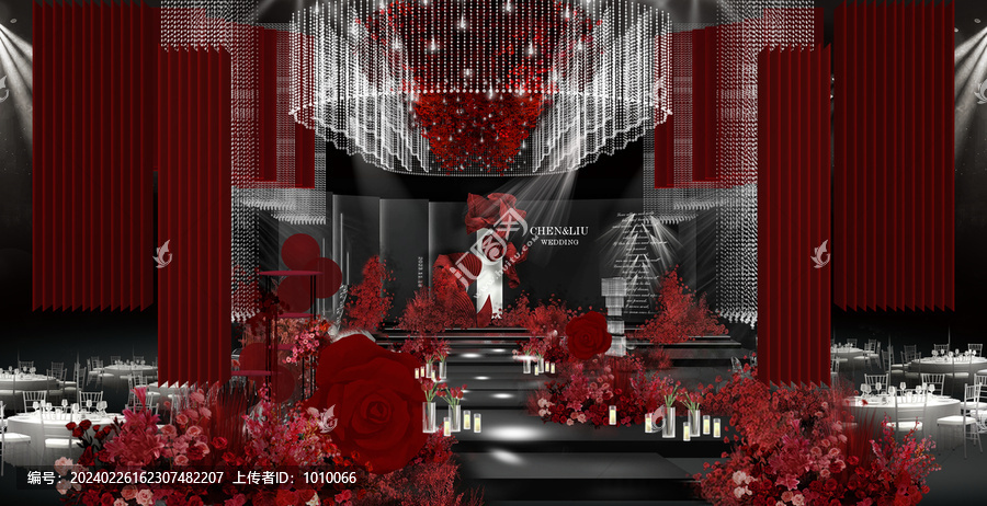 紅色水晶現(xiàn)代婚禮