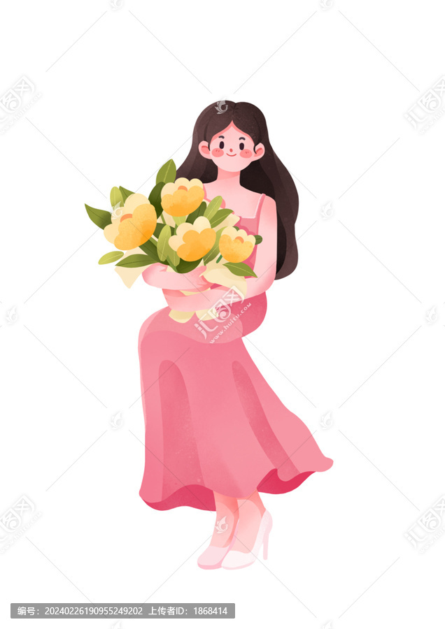 卡通婦女節(jié)女王節(jié)插畫