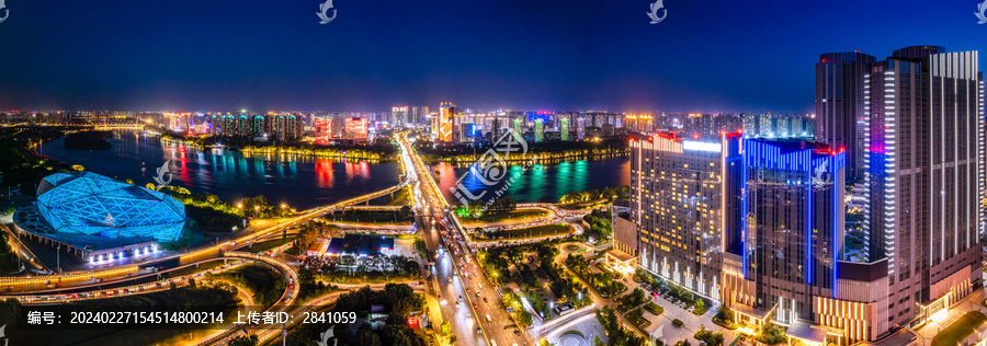 中国辽宁沈阳歌剧院城市建筑夜景