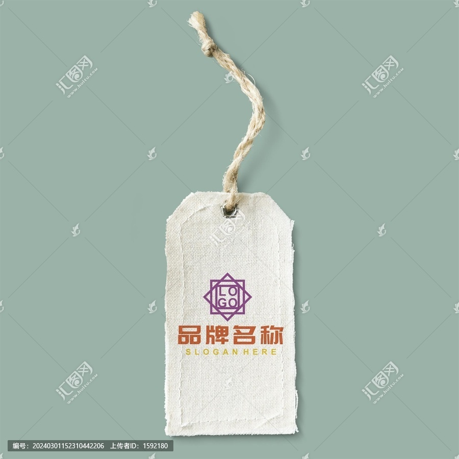 服装白色吊牌LOGO样机