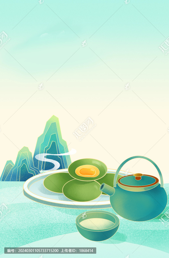 簡(jiǎn)約創(chuàng)意清明節(jié)氣寒食節(jié)插畫(huà)