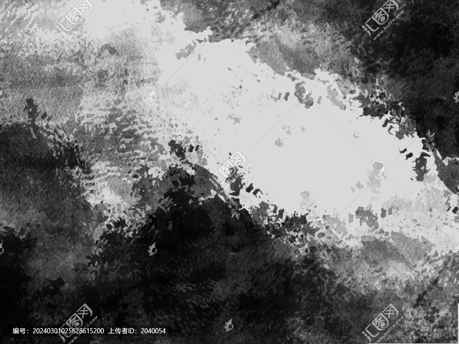 水彩黑白背景筆觸